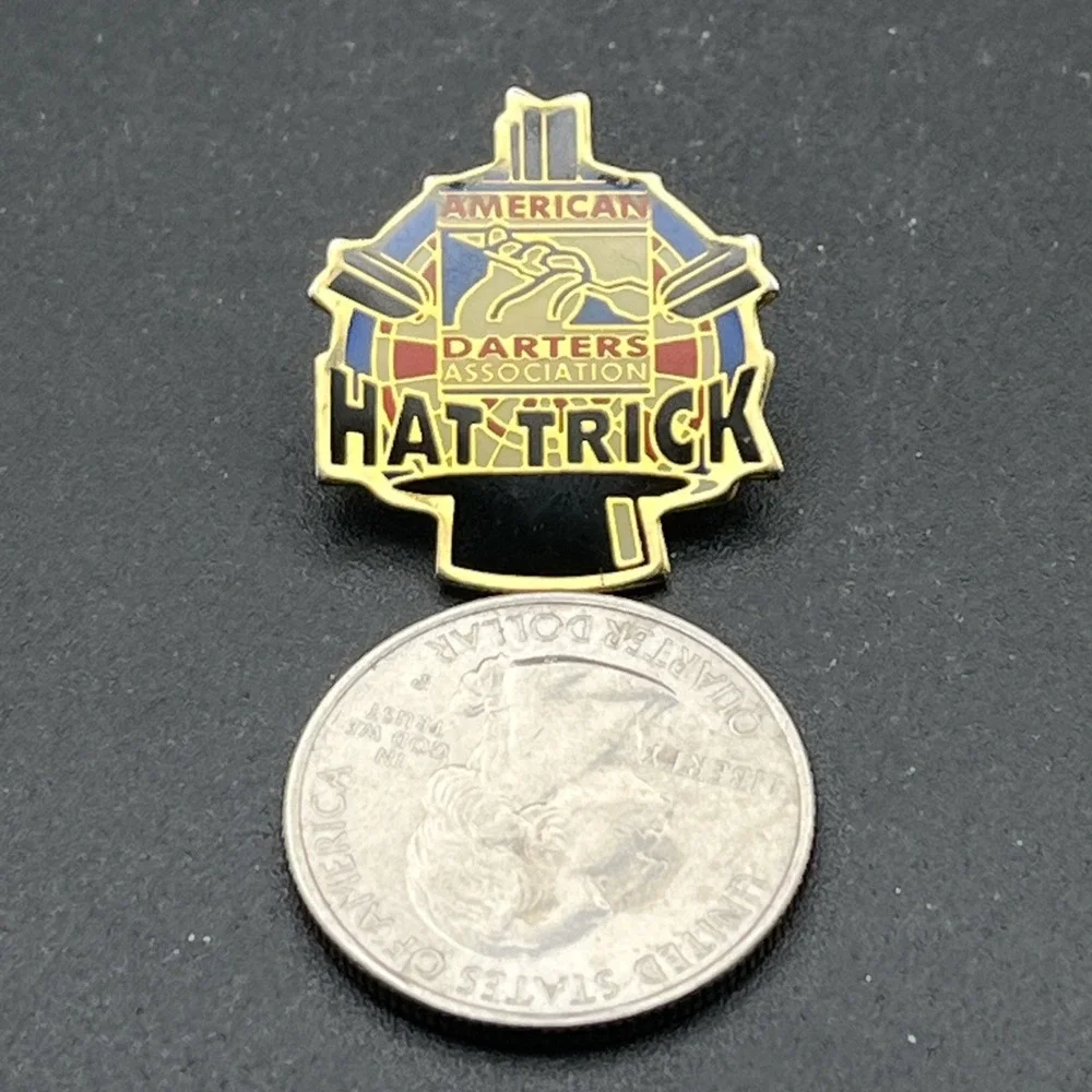 American Darters Association Hat Trick‎ Lapel Hat Pin